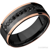 LASHBROOK DESIGNS Zirconium Black Diamond Band