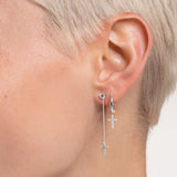 THOMAS SABO Single hoop earring with cross
