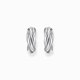 THOMAS SABO Silver hoop earrings in intertwined design