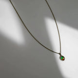 KORITE Essentials oval ammolite pendant in sterling silver