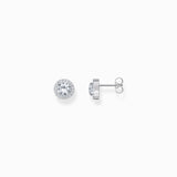 THOMAS SABO Silver halo ear studs with white zirconia