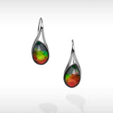 KORITE Essentials teardrop ammolite earrings in sterling silver
