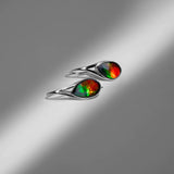 KORITE Essentials teardrop ammolite earrings in sterling silver