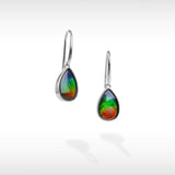 KORITE Essentials Pear ammolite earrings in sterling silver