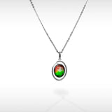 KORITE Essentials oval ammolite pendant in sterling silver