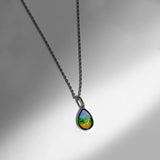 KORITE Essentials Pear ammolite pendant in sterling silver