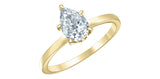 Lab Created Diamond Solitaire Ring 14kt - 1.08ct