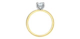 Lab Created Diamond Radiant Solitaire Ring 14kt - 1.50ct