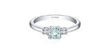 Maple Leaf Diamonds - Aquamarine Ring
