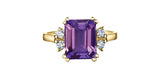 Maple Leaf Diamonds - Amethyst Ring