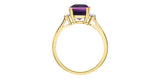 Maple Leaf Diamonds - Amethyst Ring