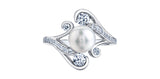 Maple Leaf Diamonds - Pearl Ring