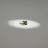 KORITE Essentials square ammolite ring in sterling silver