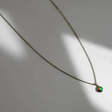 KORITE Essentials round ammolite pendant in sterling silver