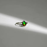 KORITE Essentials teardrop ammolite ring in sterling silver