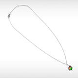 KORITE Essentials oval ammolite pendant in sterling silver