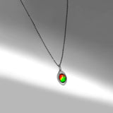 KORITE Essentials oval ammolite pendant in sterling silver