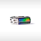 Unity Ammolite Ring in Sterling Silver