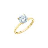 Lab Created Diamond Round Solitaire Ring - 1.11ct