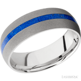 LASHBROOK DESIGNS Cobalt Chrome Lapis Inlay Band