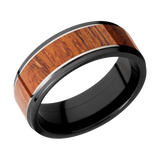 LASHBROOK DESIGNS Zirconium Desert Ironwood Inlay Band