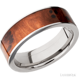 LASHBROOK DESIGNS Titanium Thuya Burl Inlay Band