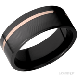 LASHBROOK DESIGNS Zirconium 14kt Inlay Band