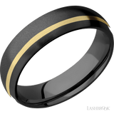 LASHBROOK DESIGNS Domed Zirconium 14kt Inlay Band