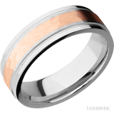 LASHBROOK DESIGNS Cobalt Chrome 14kt Rose Gold Inlay Band