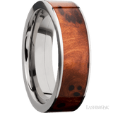 LASHBROOK DESIGNS Titanium Thuya Burl Inlay Band