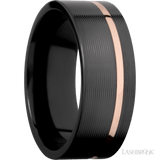 LASHBROOK DESIGNS Zirconium 14kt Inlay Band