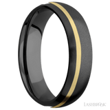 LASHBROOK DESIGNS Domed Zirconium 14kt Inlay Band