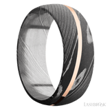 LASHBROOK - Damascus Steel w/14kt Rose Gold Inlay