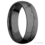 LASHBROOK DESIGNS Zirconium Barbed Wire Band