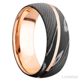 LASHBROOK - Damascus Steel w/14kt Rose Gold Inlay & Sleeve
