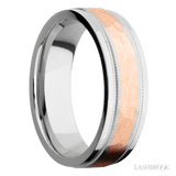 LASHBROOK DESIGNS Cobalt Chrome 14kt Rose Gold Inlay Band