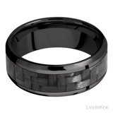 LASHBROOK DESIGNS Zirconium Carbon Fibre Inlay Band