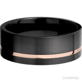 LASHBROOK DESIGNS Zirconium 14kt Inlay Band