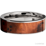 LASHBROOK DESIGNS Titanium Thuya Burl Inlay Band