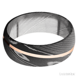 LASHBROOK - Damascus Steel w/14kt Rose Gold Inlay