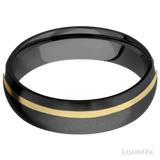 LASHBROOK DESIGNS Domed Zirconium 14kt Inlay Band