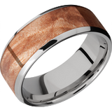 LASHBROOK DESIGNS Titanium Maple Burl Inlay Band
