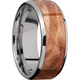 LASHBROOK DESIGNS Titanium Maple Burl Inlay Band