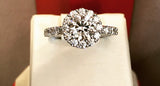 Maple Leaf Wreath Halo Canadian Diamond Engagement Ring