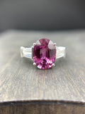 18KT PURPLE SAPPHIRE DIAMOND RING