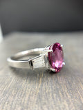 18KT PURPLE SAPPHIRE DIAMOND RING