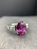 18KT PURPLE SAPPHIRE DIAMOND RING