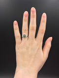 18kt Green Sapphire & Diamond Ring
