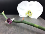 18KT PURPLE SAPPHIRE DIAMOND RING