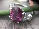 18KT PURPLE SAPPHIRE DIAMOND RING